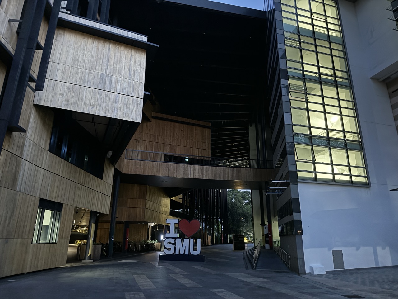 Building at Singapore Management University's city campus in central Singapore.