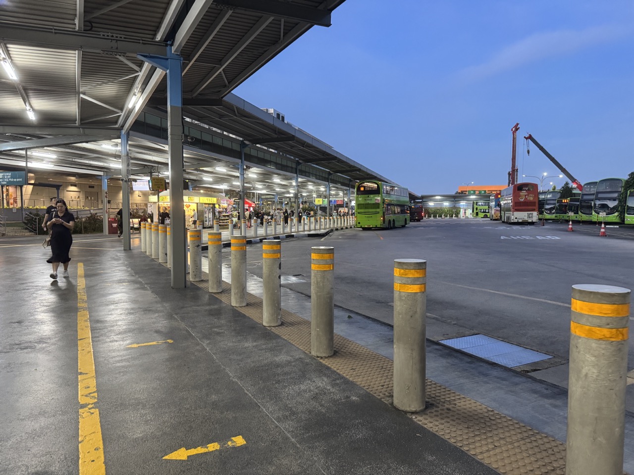 Punggol bus interchange area in Singapore.