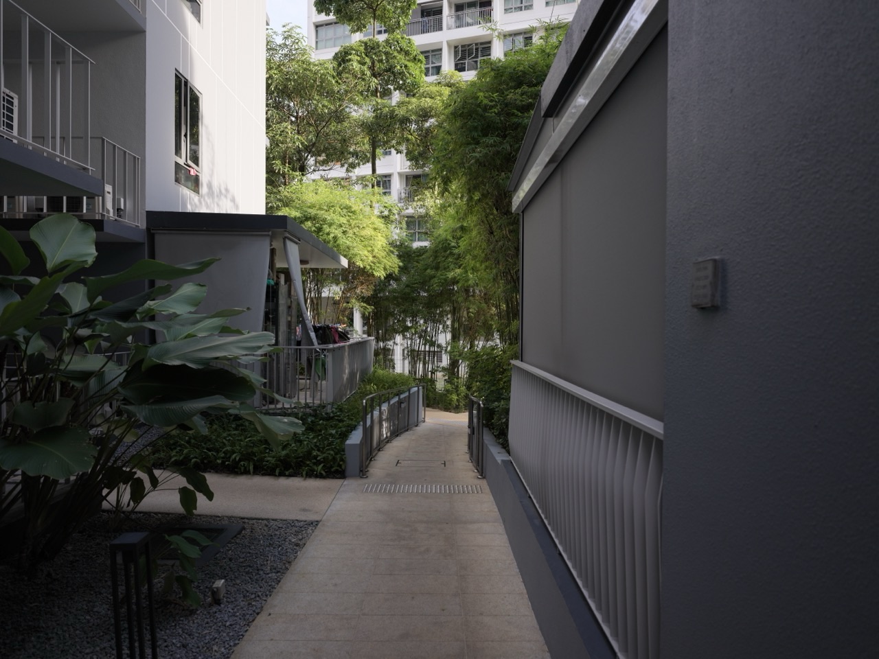 Walkway at Parc Centros condominium in Punggol