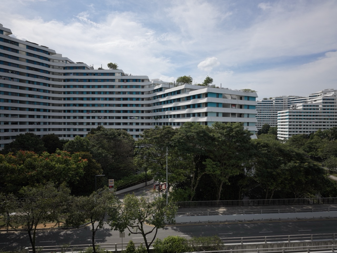 HDB flats and road in Punggol