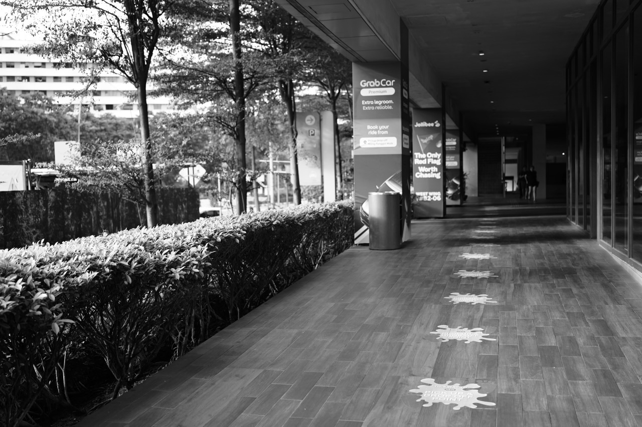 Road and pedestrian access around Waterway Point in Punggol