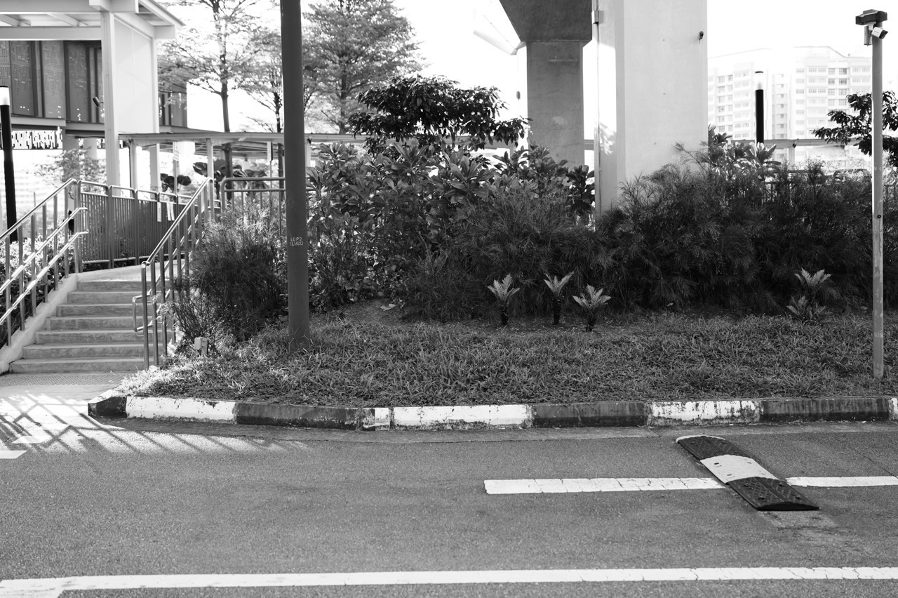 Road access beside Punggol MRT and LRT