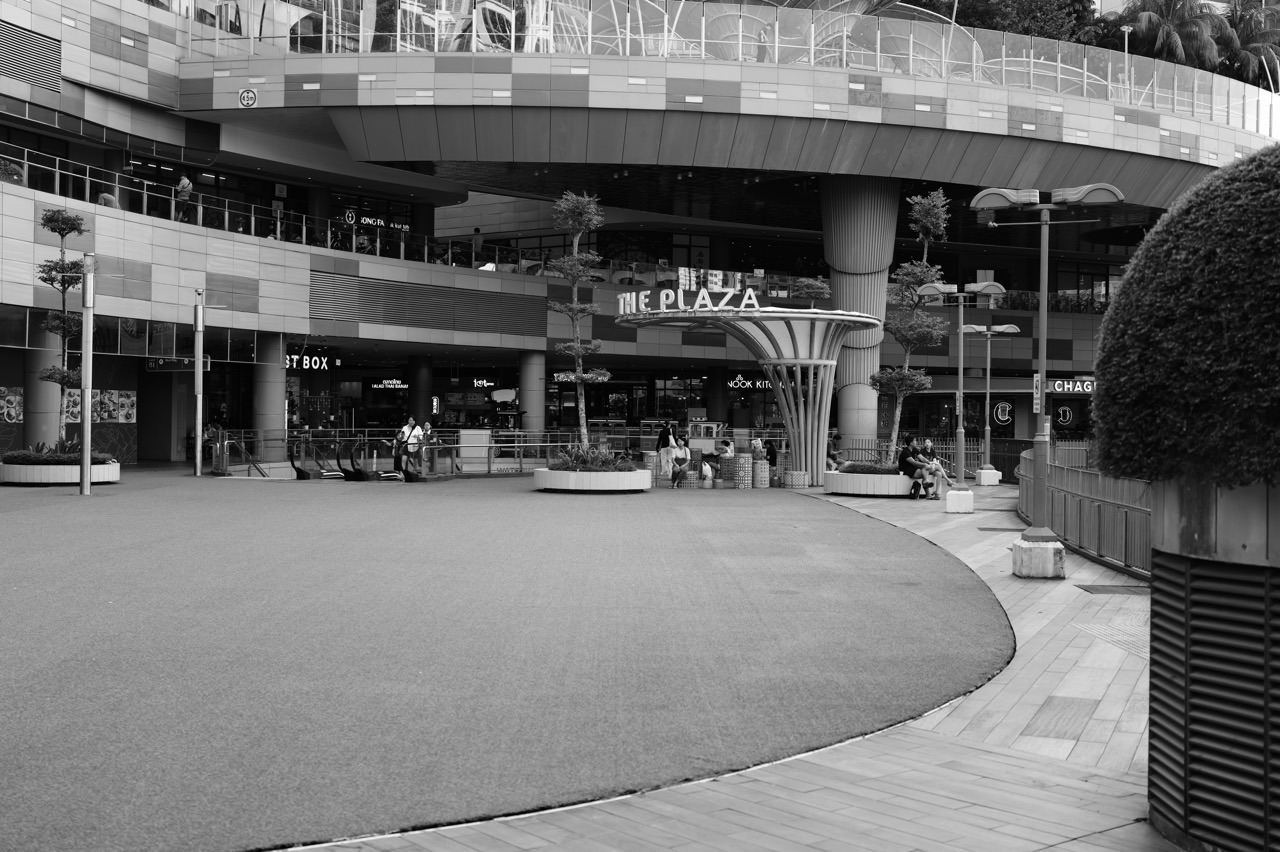 Outdoor pedestrian area around Waterway Point and Watertown