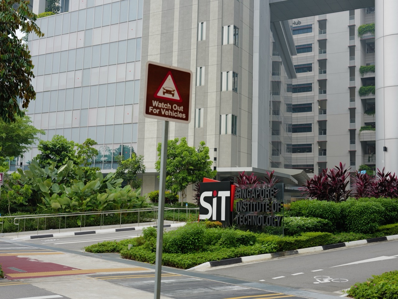 Exterior view of Singapore Institute of Technology's Punggol Campus.