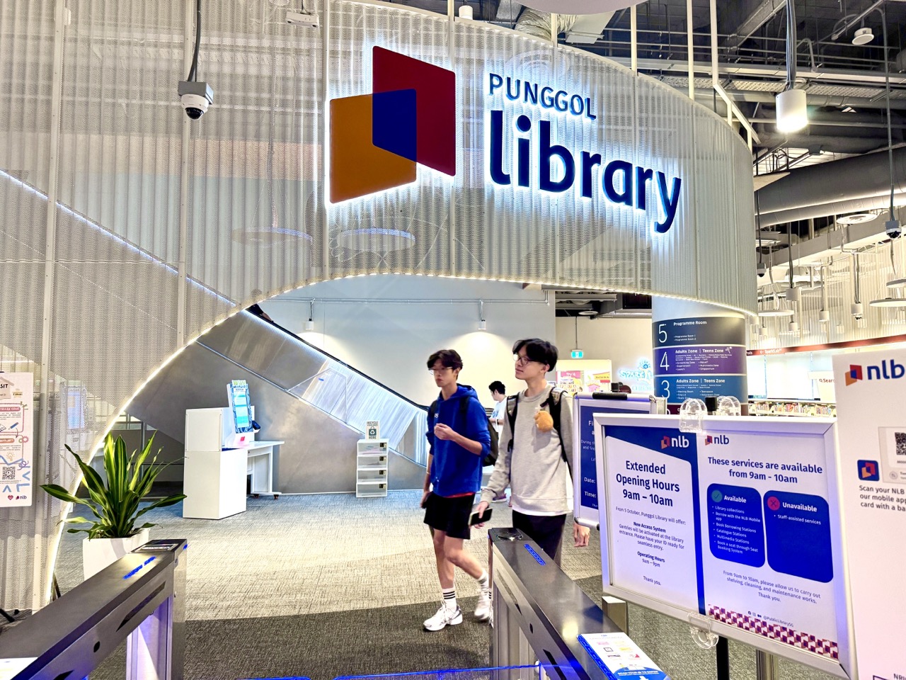 Punggol Regional Library, operated by the National Library Board at One Punggol.